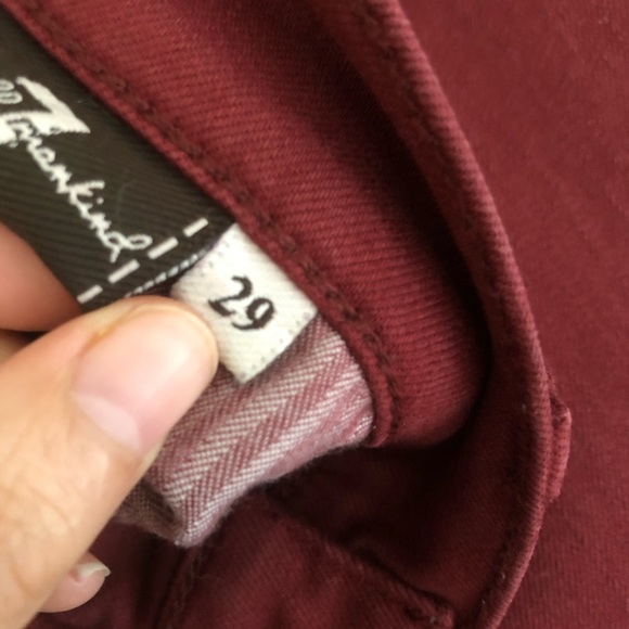 7 For All ManKind Red Skinny Jeans - Picture 5 of 13